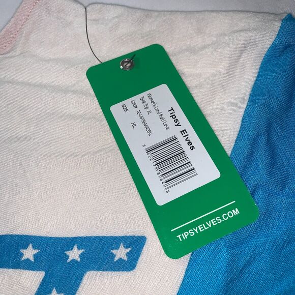WOMEN'S Tipsyelves LAND THAT I LOVE TANK TOP size XL, summer shirt 4th of july - Picture 8 of 9